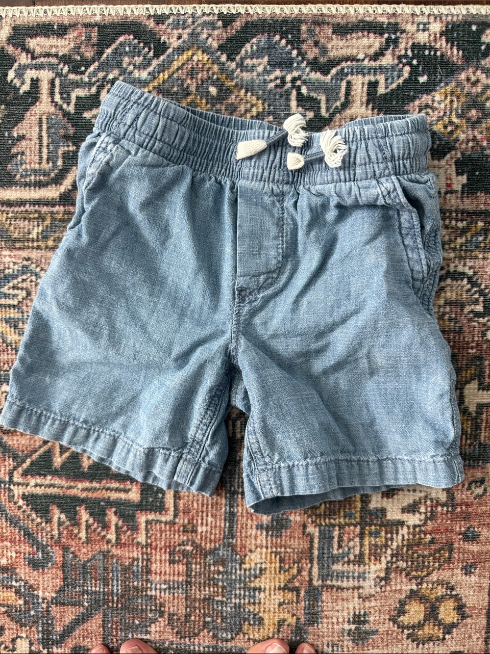 GAP Light Blue Drawstring Elastic-Waist Kids Shorts